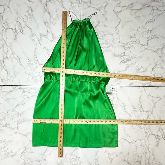 Retrofete Anahita Green Mini Rhinestone Dress SZ XL $399 - Picture 16 of 16